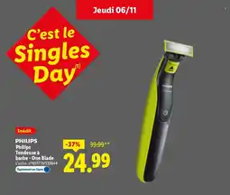 Lidl PHILIPS Tondeuse à barbe - One Blade offre
