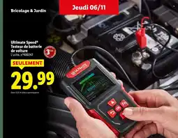 Lidl ULTIMATE SPEED Testeur de batterie de voiture offre