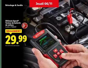 Lidl ULTIMATE SPEED Testeur de batterie de voiture offre