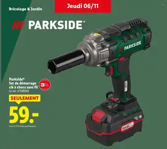 Lidl PARKSIDE Set de démarrage clé à chocs sans fil offre