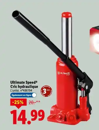 Lidl ULTIMATE SPEED Cric hydraulique offre