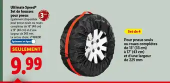 Lidl ULTIMATE SPEED Set de housses pour pneuis offre