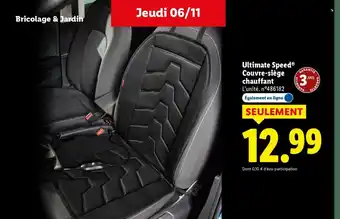 Lidl ULTIMATE Couvre-siège chauffant offre