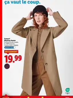 Lidl ESMARA Manteau femme offre