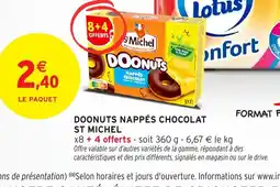 Intermarché Hyper ST MICHEL Doonuts nappés chocolat offre