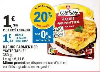 E.Leclerc HACHIS PARMENTIER offre