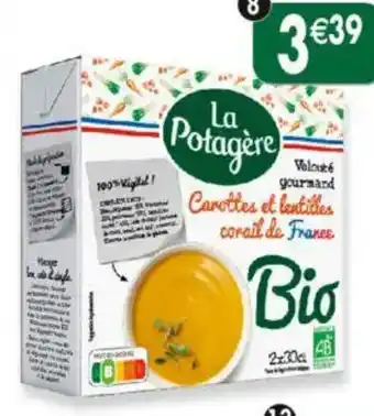 Maximo Velouté de carottes et lentilles corail offre