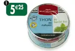 Maximo Thon listao au naturel et au basilic bio offre
