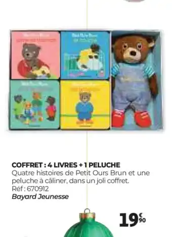 Auchan Coffret: 4 livres + 1 peluche offre