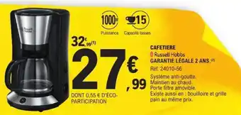 E.Leclerc Cafetière Russell Hobbs offre
