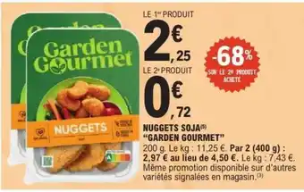 E.Leclerc NUGGETS SOJA GARDEN GOURMET offre