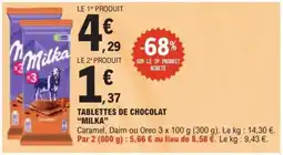 E.Leclerc Tablettes de chocolat 'Milka' offre