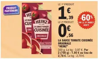 E.Leclerc La Sauce Tomate Cuisinée Originale 'Heinz' offre