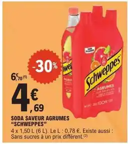 E.Leclerc SODA SAVEUR AGRUMES 'SCHWEPPES' offre