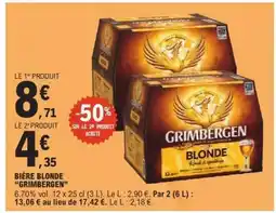E.Leclerc Bière Blonde Grimbergen offre