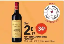 E.Leclerc AOP Bordeaux Vin Rouge 'Blaissac' offre