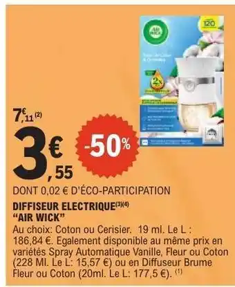 E.Leclerc DIFFUSEUR ELECTRIQUE “AIR WICK” offre