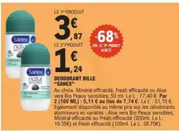 E.Leclerc DEODORANT BILLE SANEX offre