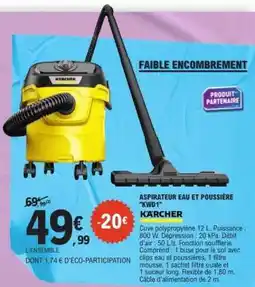 E.Leclerc ASPIRATEUR EAU ET POUSSIÈRE KWD1 offre
