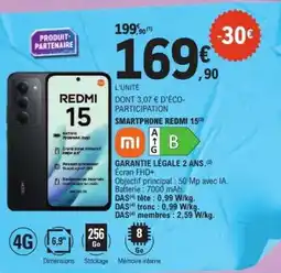 E.Leclerc Smartphone Redmi 15 offre