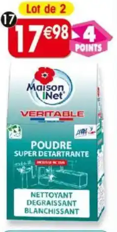 Maximo Lot de 2 poudres super détartrantes wc & salle de bain offre