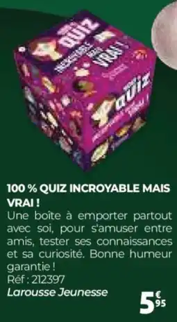 Auchan 100% quiz incroyable mais vrai ! offre