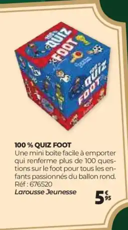 Auchan 100% quiz foot offre