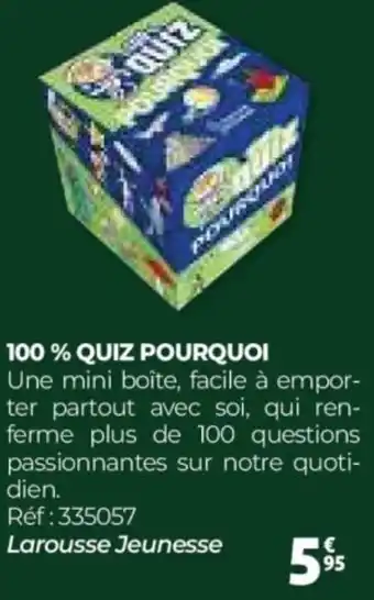 Auchan 100% quiz pourquoi offre