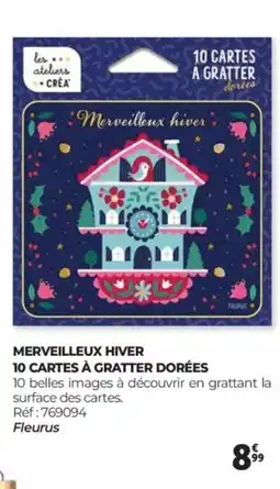 Auchan Merveilleux hiver 10 cartes a gratter dorées offre