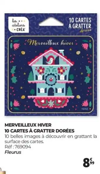 Auchan Merveilleux hiver 10 cartes a gratter dorées offre