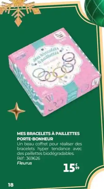 Auchan Mes bracelets à paillettes porte-bonheur offre