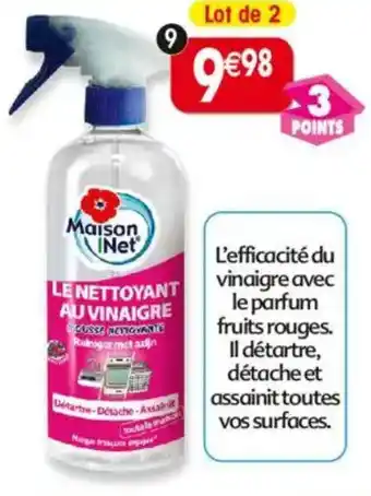 Maximo Lot de 2 nettoyants au vinaigre mousse nettoyante fruits rouges offre