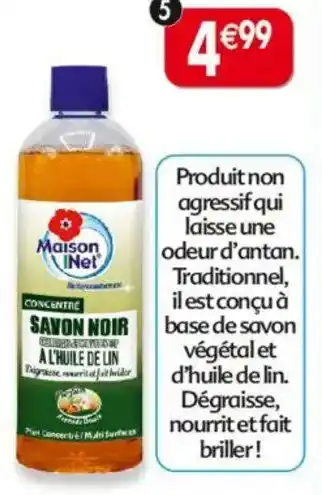 Maximo Savon noir liquide à l'huile de lin offre
