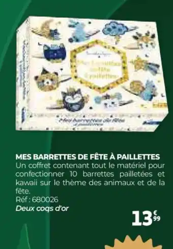 Auchan Mes barrettes de fête à paillettes offre