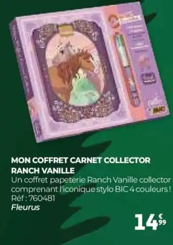 Auchan Mon coffret carnet collector ranch vanille offre