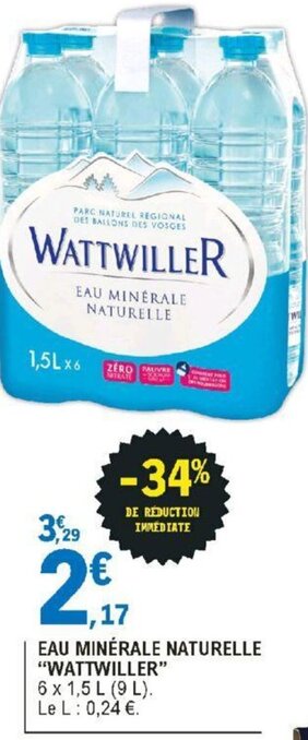 E.Leclerc Eau minérale naturelle "Wattwiller" offre