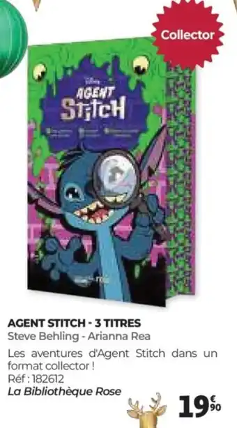 Auchan Agent stitch 3 titres offre