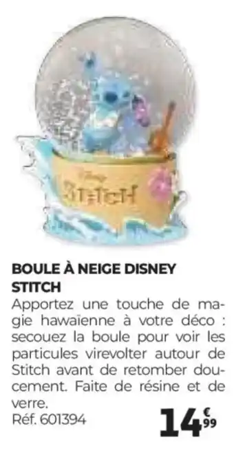 Auchan Boule à neige disney stitch offre