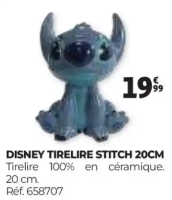 Auchan Disney tirelire stitch 20cm offre