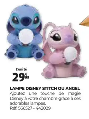 Auchan Lampe disney stitch ou angel offre