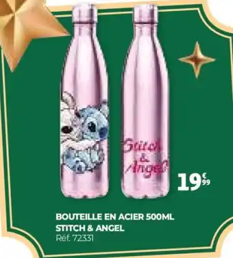 Auchan Bouteille en acier stitch & angel offre