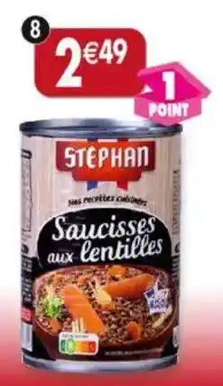 Maximo 1 2 saucisses aux lentilles offre