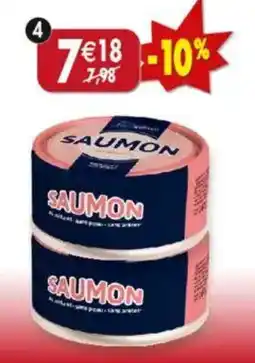 Maximo Lot de 2 boîtes de saumon au naturel offre