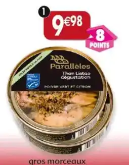 Maximo Lot de 2 boîtes de listao en gros morceaux à l'huile de colza poivre vert & citron offre