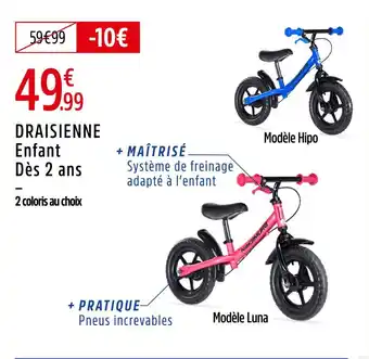 Intersport NAKAMURA Draisienne enfant dès 2 ans offre