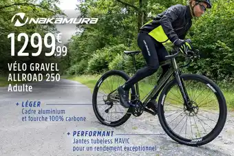 Intersport Nakamura Vélo Gravel Allroad 250 Adulte offre