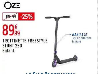Intersport OZE Trottinette Freestyle Stunt 250 Enfant offre