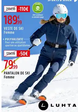 Intersport LUHTA Veste de ski femme offre