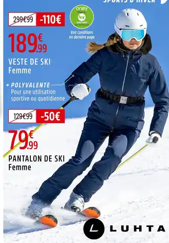 Intersport LUHTA Veste de ski femme offre