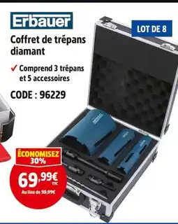 Screwfix ERBAUER Coffret de trépan diamant offre